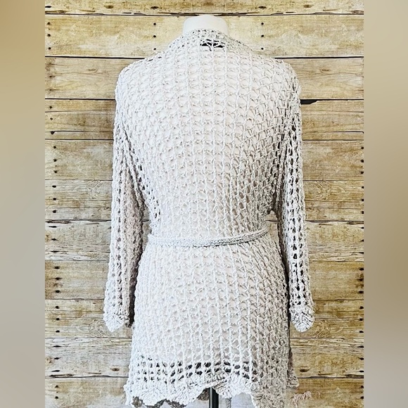 VICI Size S/M  Beige Open-Knit Womens Sweater - Picture 5 of 9